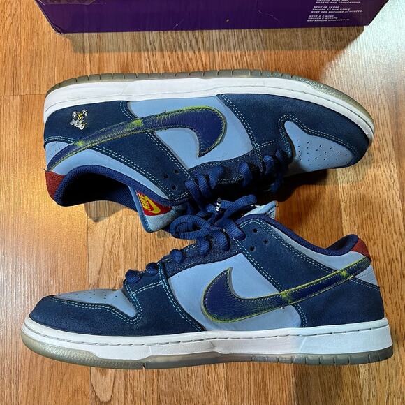 Nike x Why So Sad? SB Dunk Low Pro Coastal Blue DX5549-400 Sneakers US Size 10.5 - Picture 1 of 10